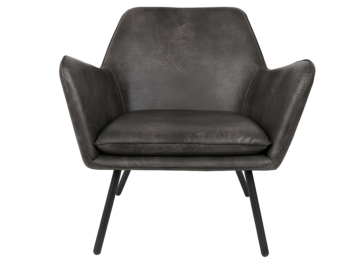 Bon - Fauteuil lounge vintage - Couleur - Gris anthracite