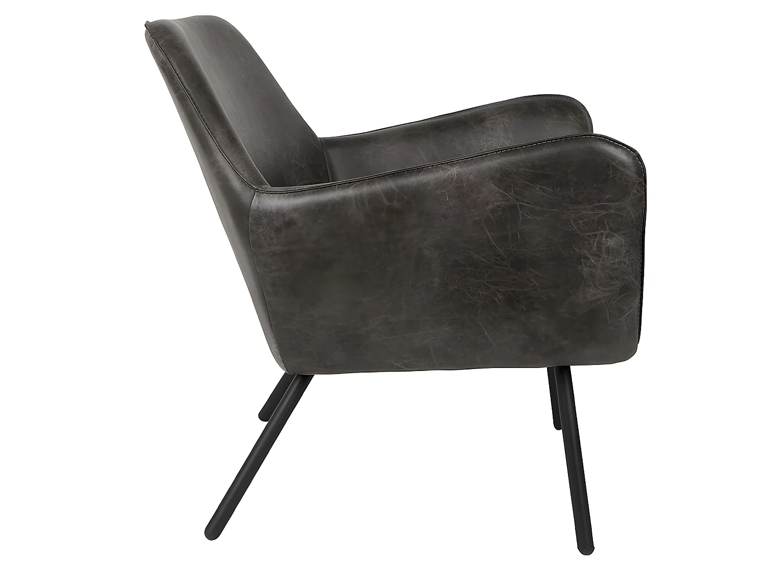 Bon - Fauteuil lounge vintage - Couleur - Gris anthracite