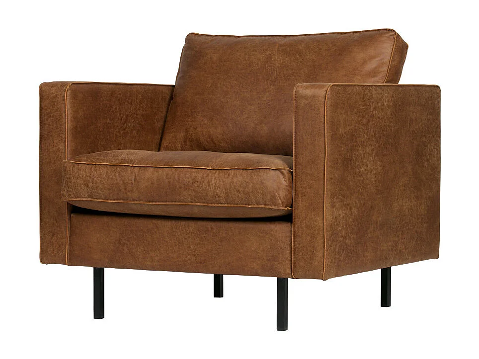 Bronco - Fauteuil en simili - Cognac
