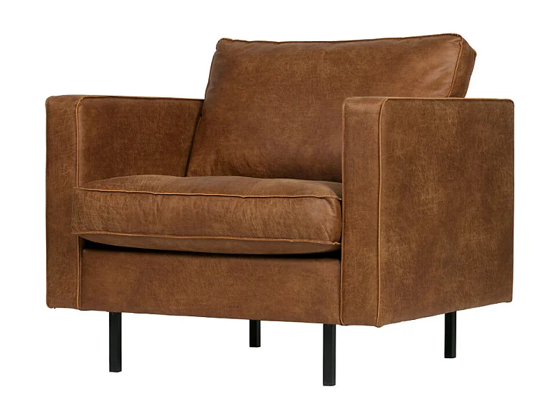 Bronco - Fauteuil en simili - Cognac