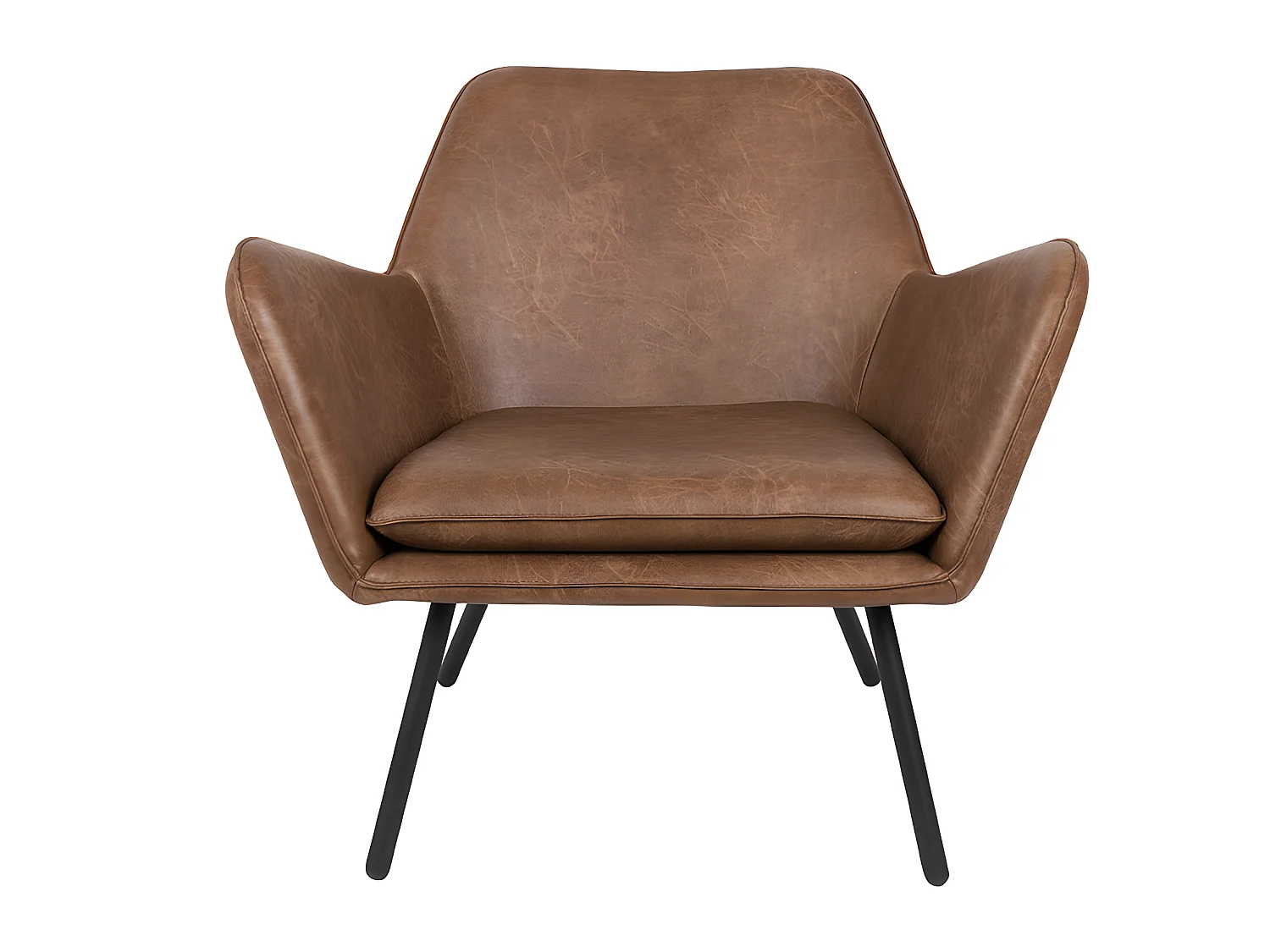 Bon - Fauteuil lounge vintage : Couleur - Marron