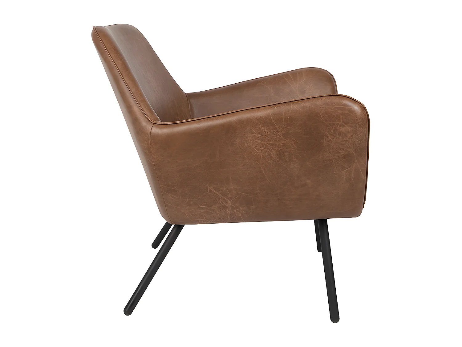Bon - Fauteuil lounge vintage : Couleur - Marron