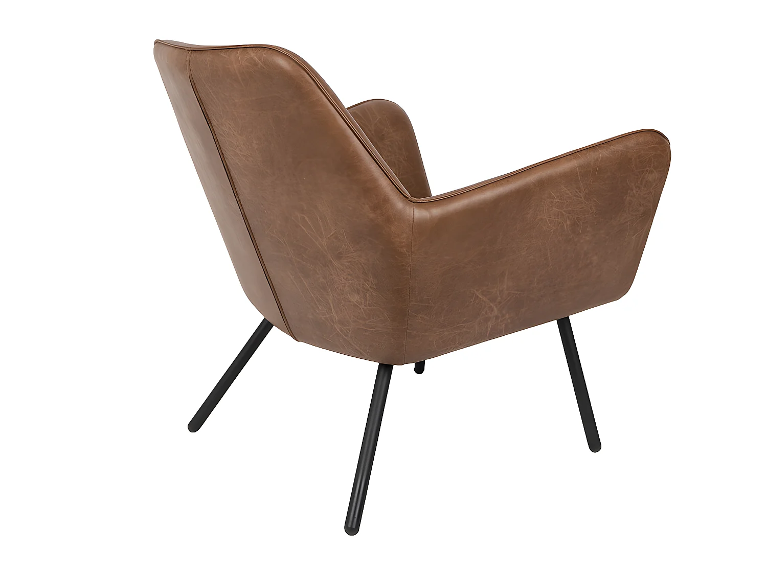 Bon - Fauteuil lounge vintage : Couleur - Marron