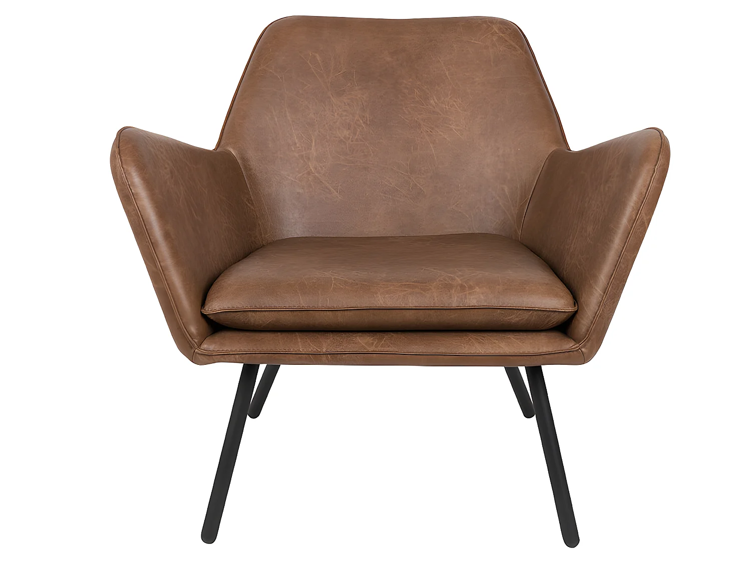 Bon - Fauteuil lounge vintage : Couleur - Marron