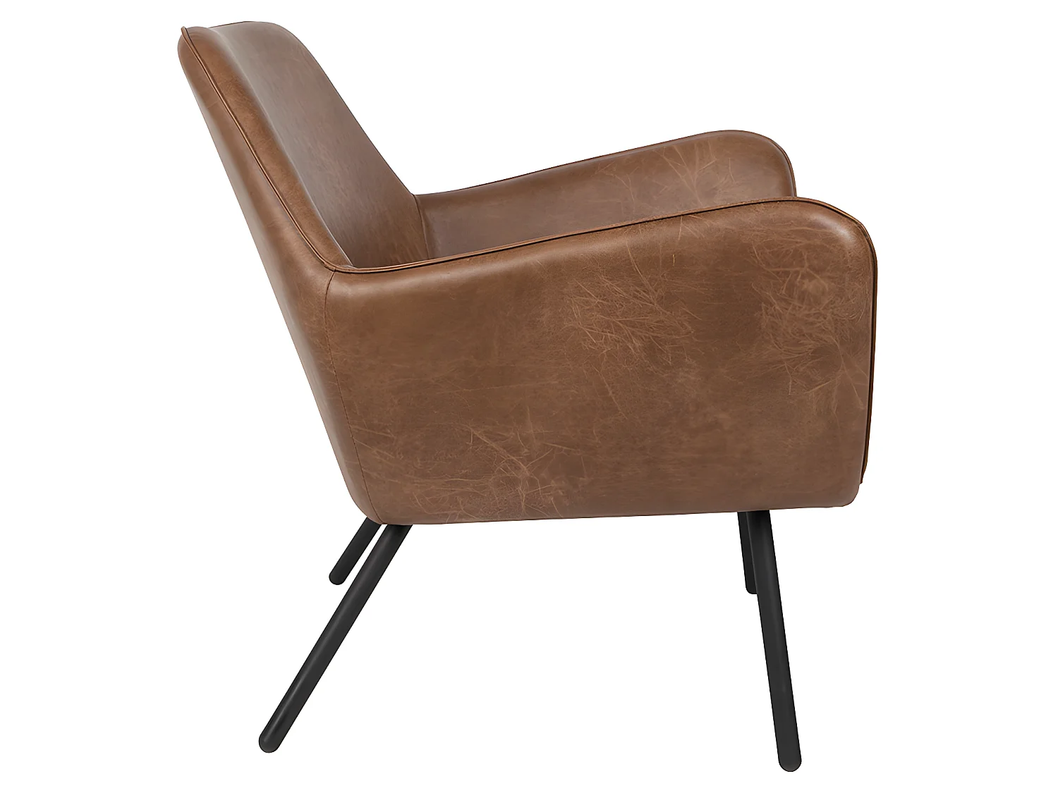 Bon - Fauteuil lounge vintage : Couleur - Marron