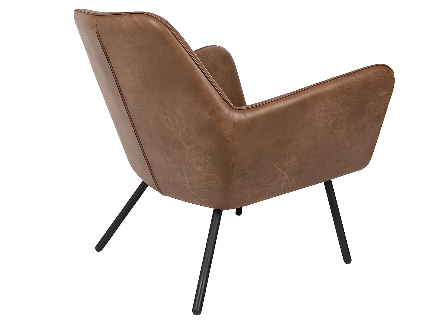 Bon - Fauteuil lounge vintage : Couleur - Marron