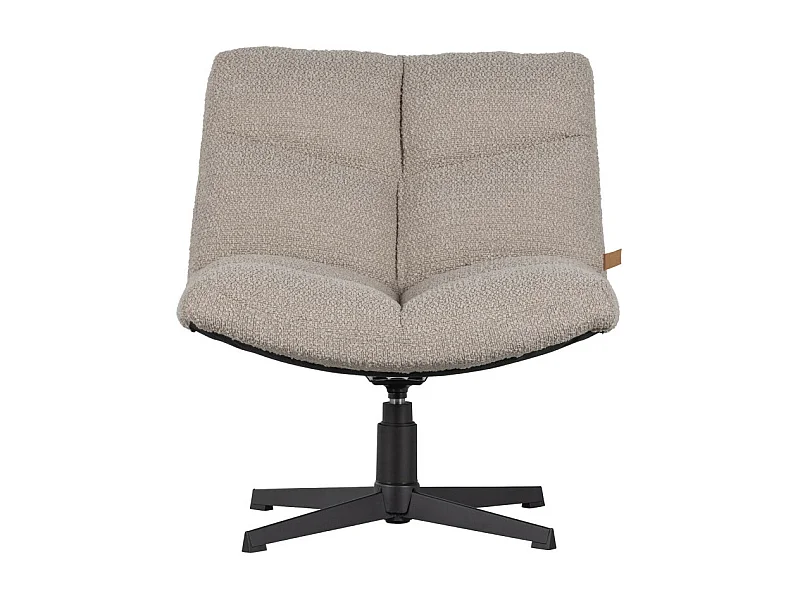 Vinny - Fauteuil pivotant en tissu bouclette - Sable