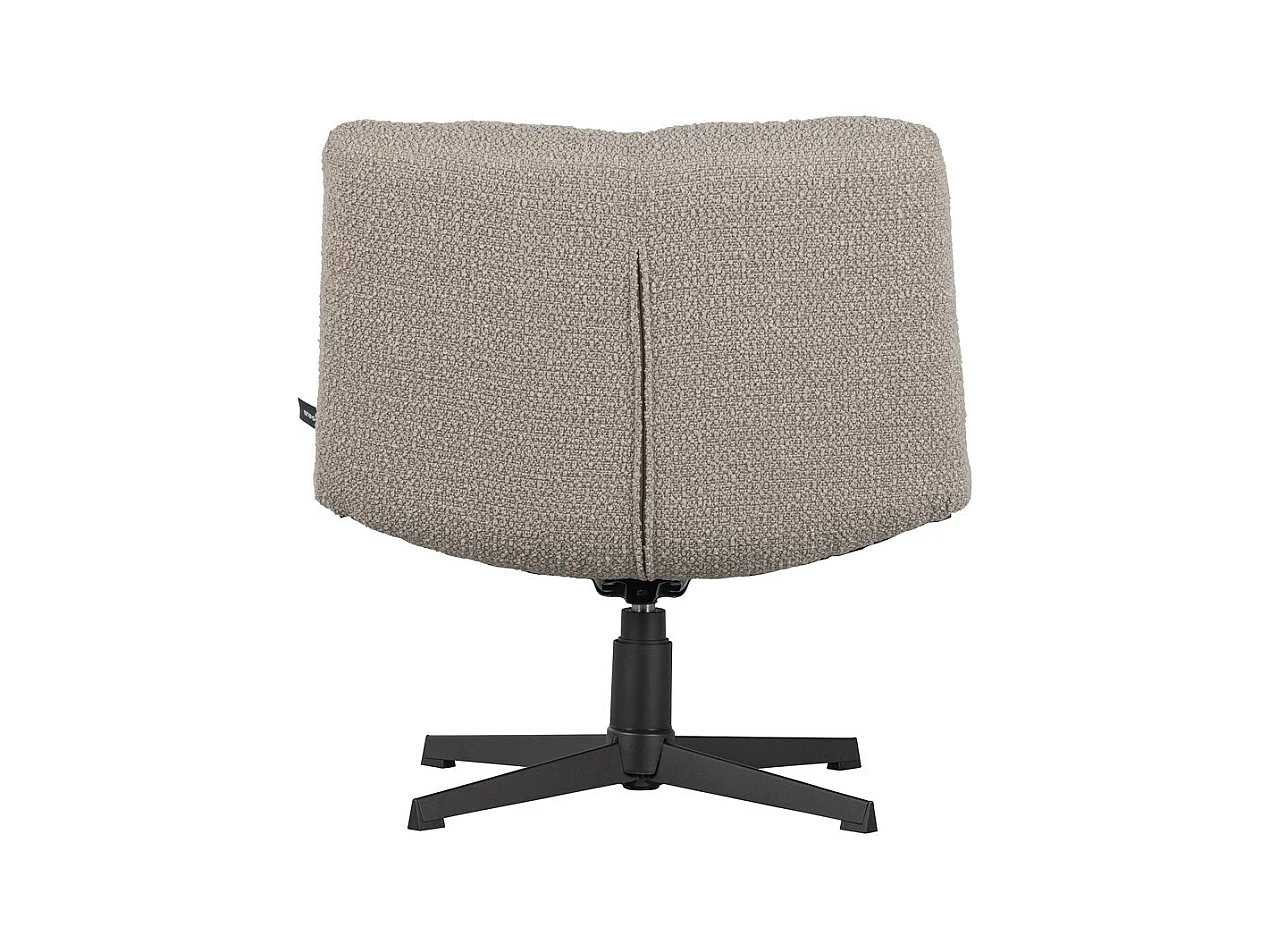 Vinny - Fauteuil pivotant en tissu bouclette - Sable