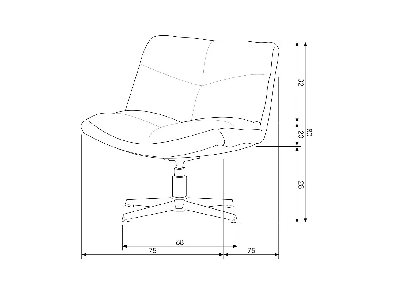 Vinny - Fauteuil pivotant en tissu bouclette - Sable