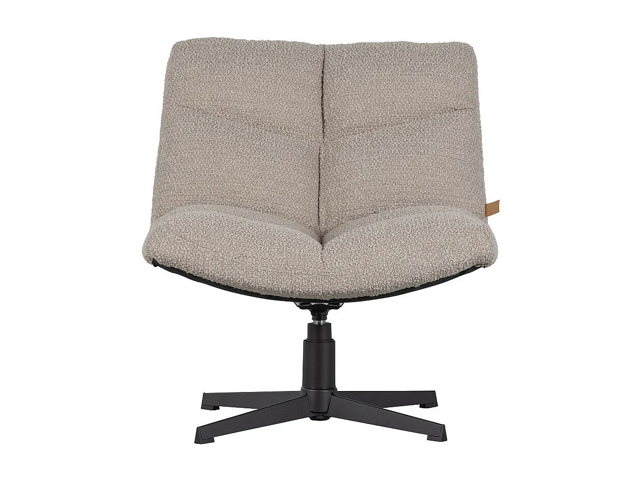 Vinny - Fauteuil pivotant en tissu bouclette - Sable