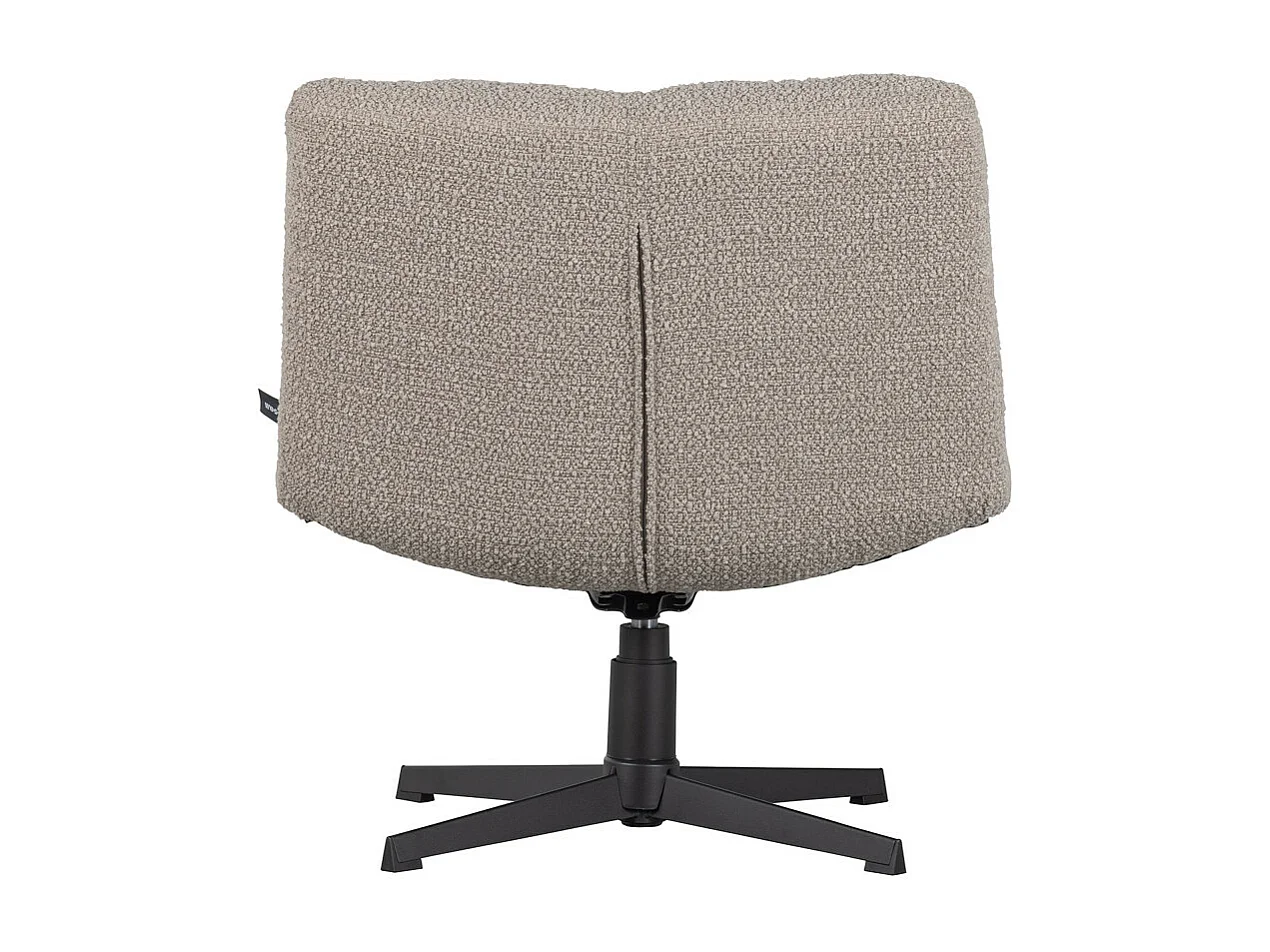 Vinny - Fauteuil pivotant en tissu bouclette - Sable