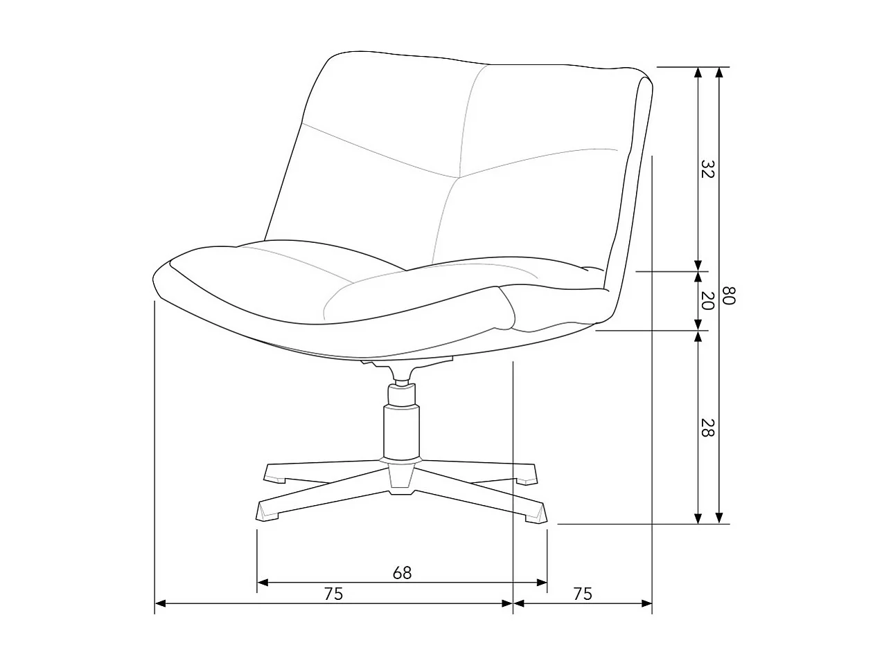 Vinny - Fauteuil pivotant en tissu bouclette - Sable