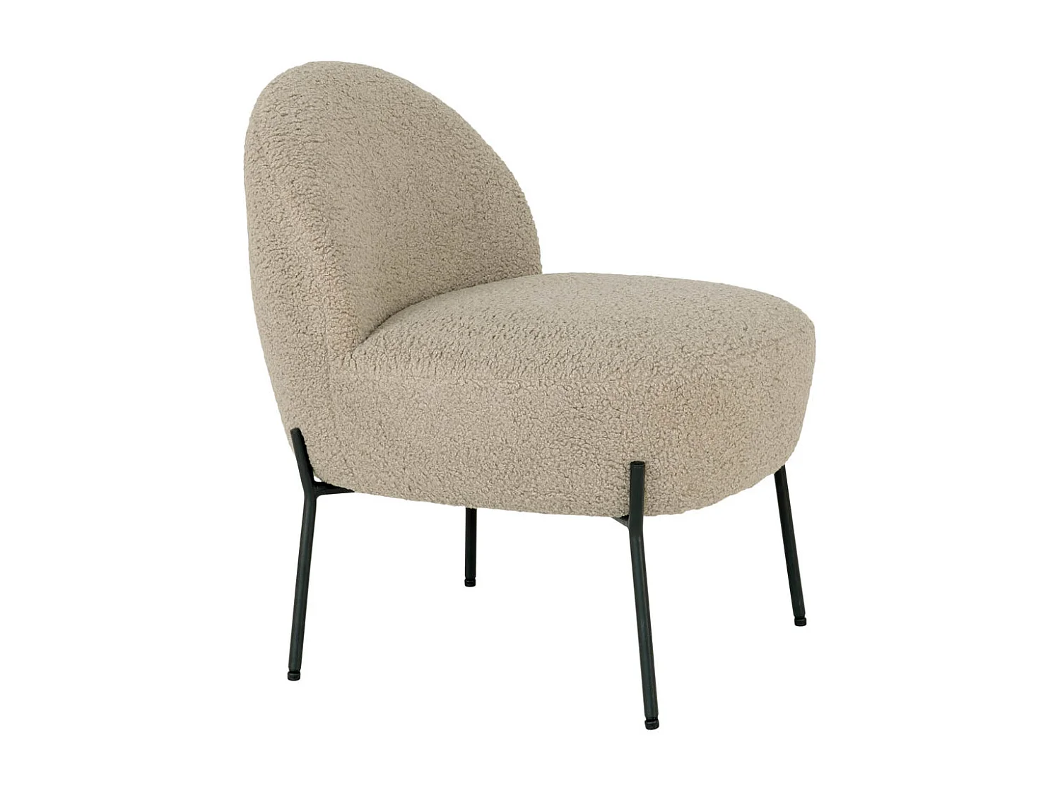 Merida Sessel imitiertes Lammfell graubraun.
