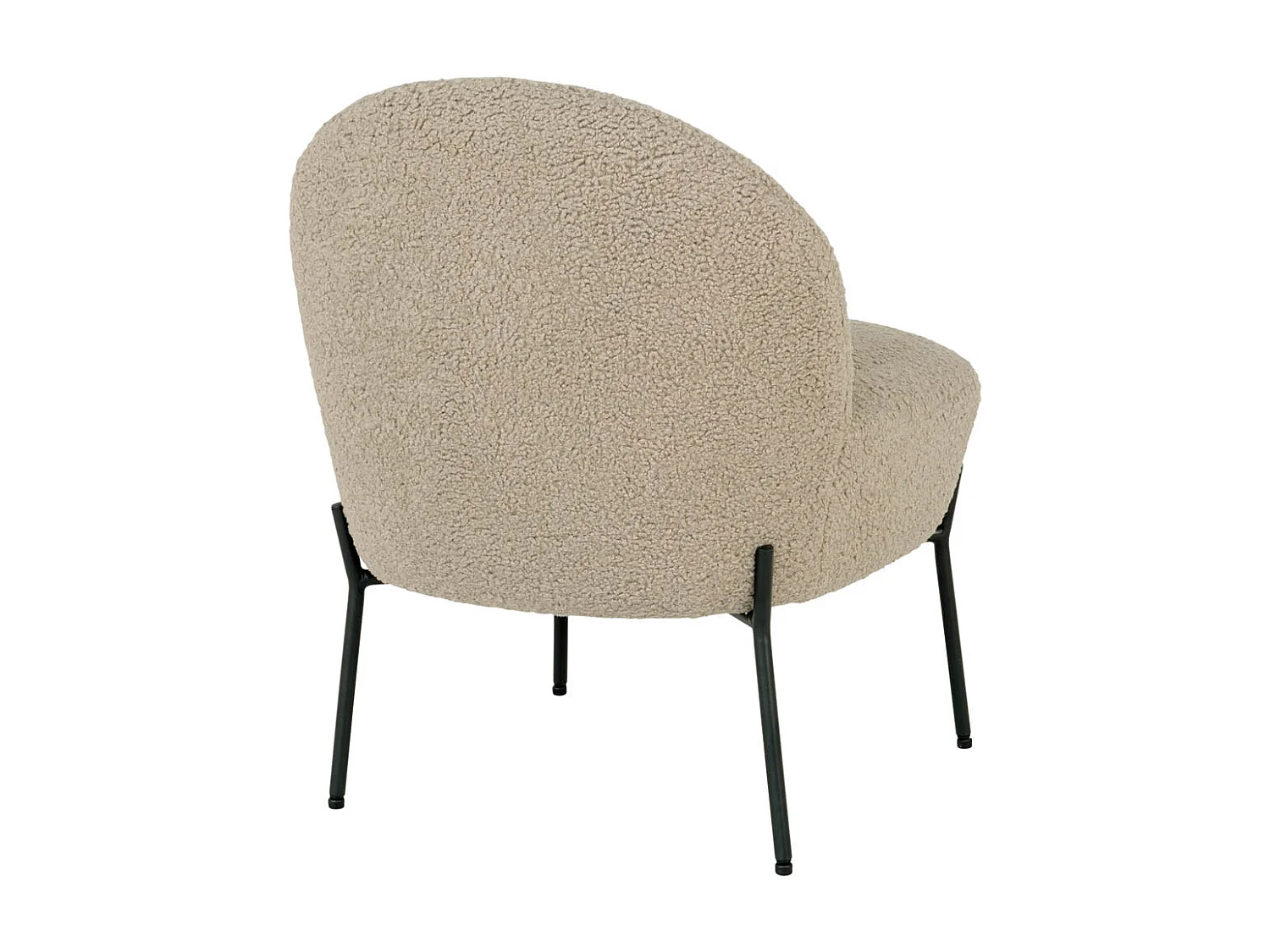Merida Sessel imitiertes Lammfell graubraun.