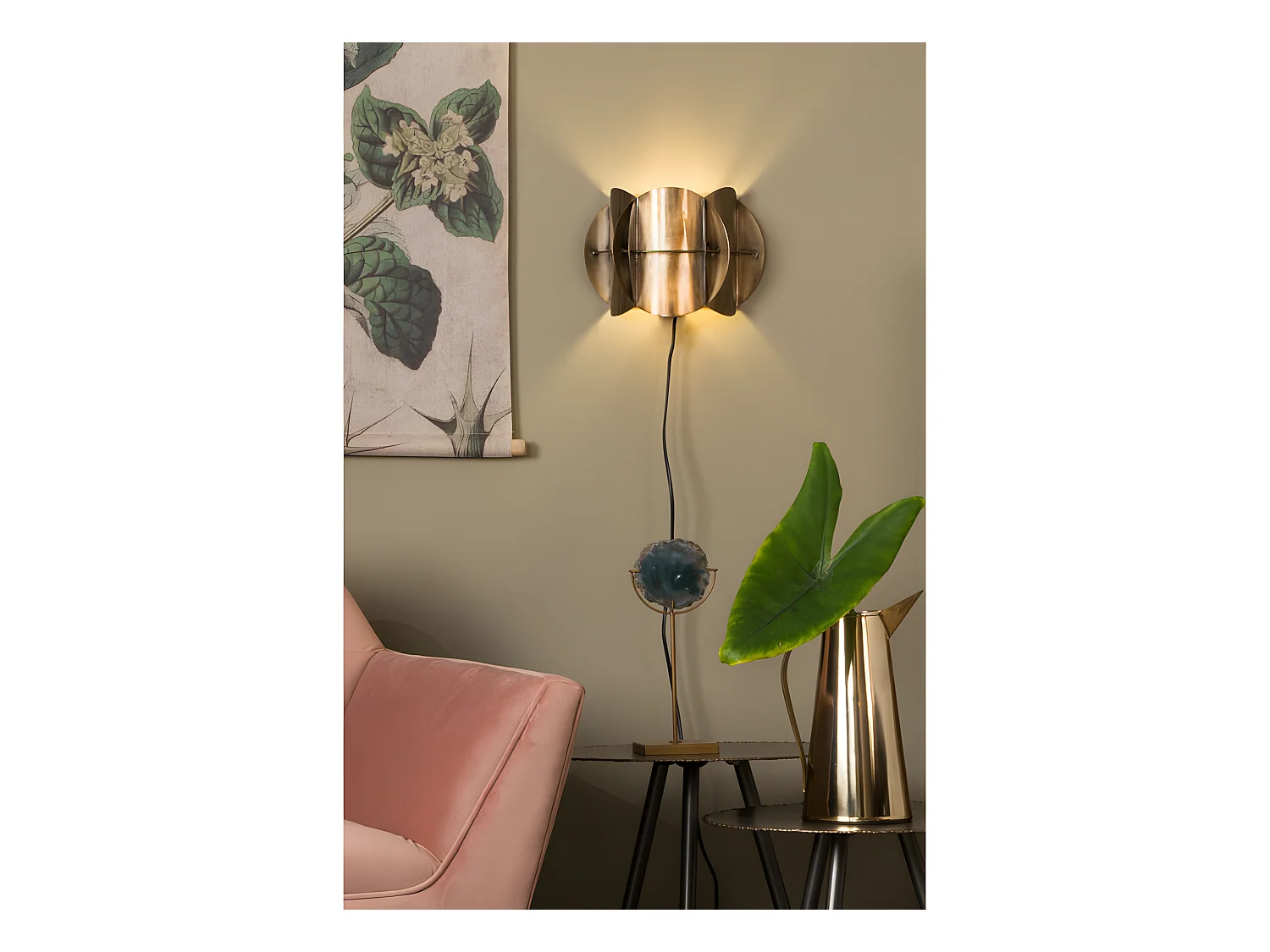 Brass - Applique murale en métal - Laiton