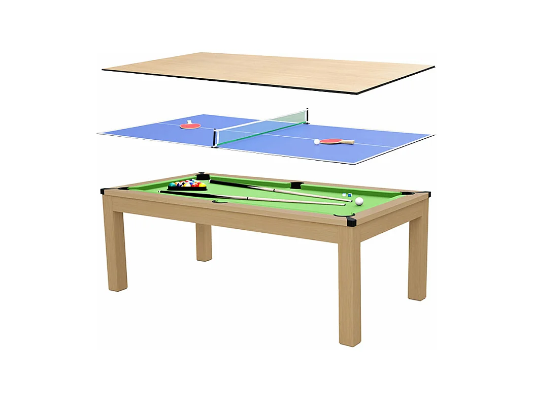 Table multi-jeux convertible, 8-10 personnes - Stan