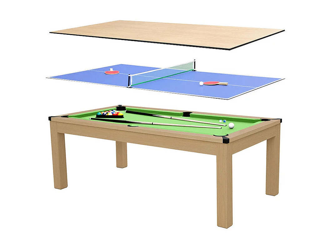 Tavolo multifunzione trasformabile beige, 8-10 persone - Stan