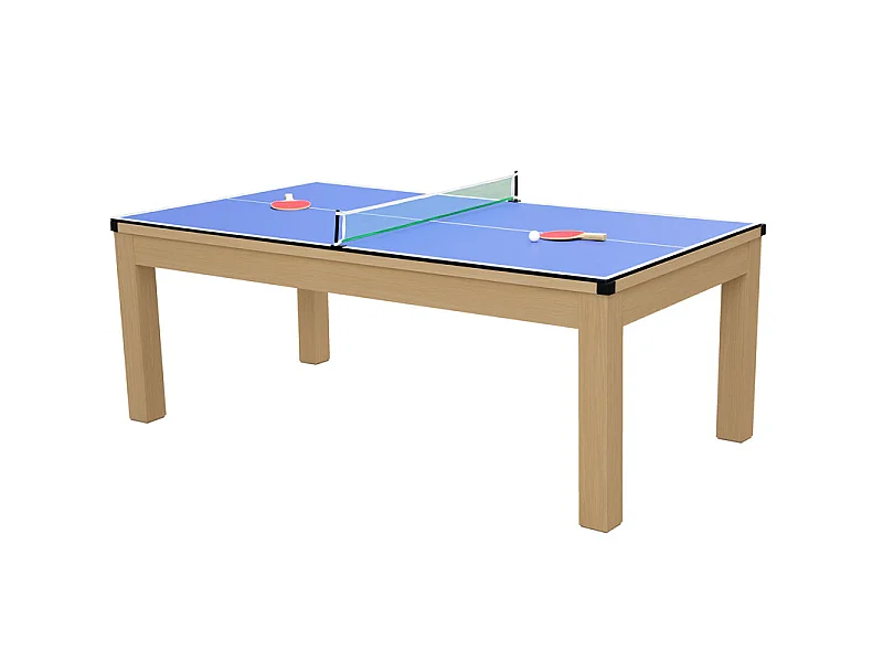 Mesa multijuegos convertible beige, 8-10 personas - Stan