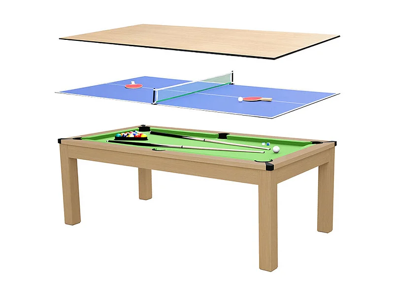 Tavolo multifunzione trasformabile beige, 8-10 persone - Stan