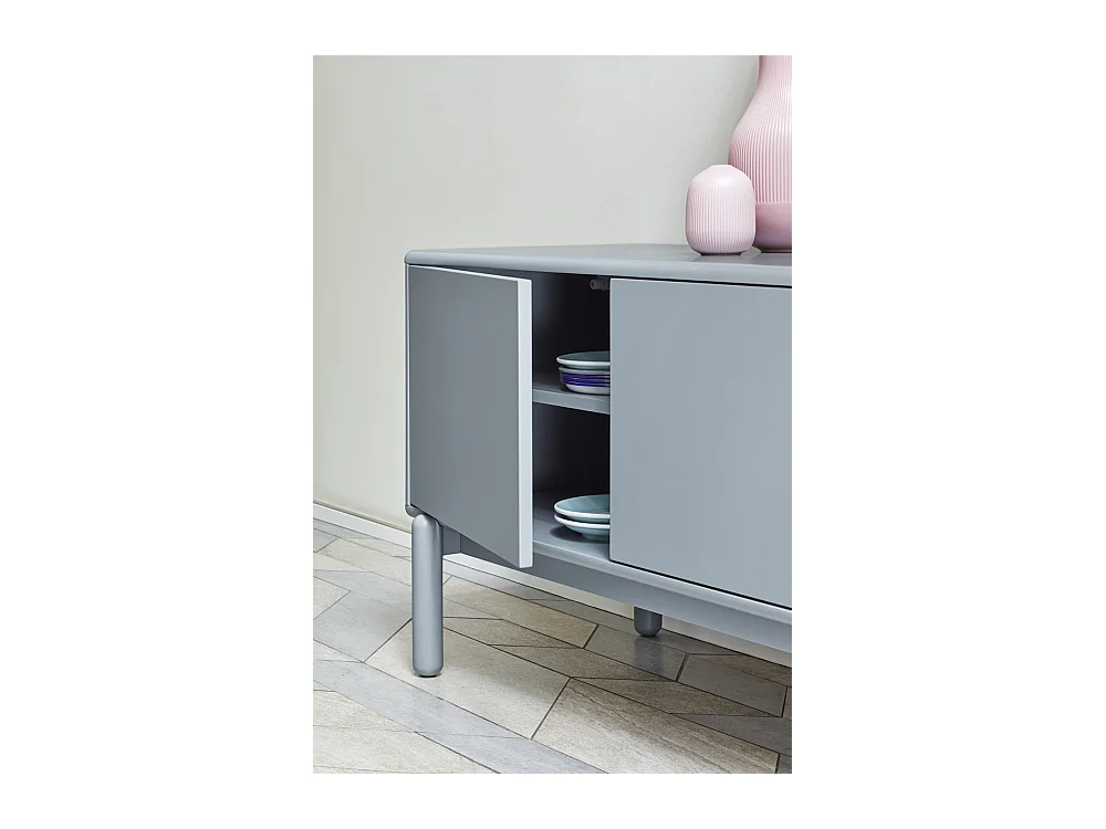 Perlgrauer TV-Schrank 180x40 cm