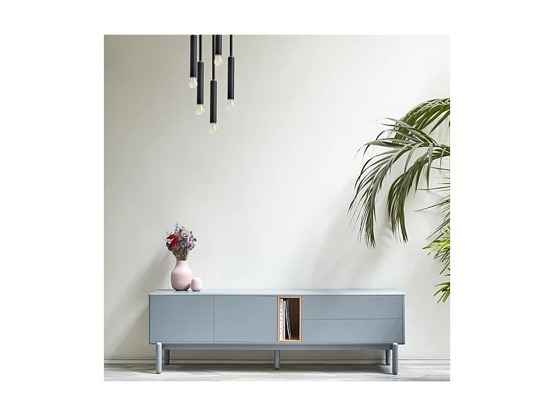 Perlgrauer TV-Schrank 180x40 cm