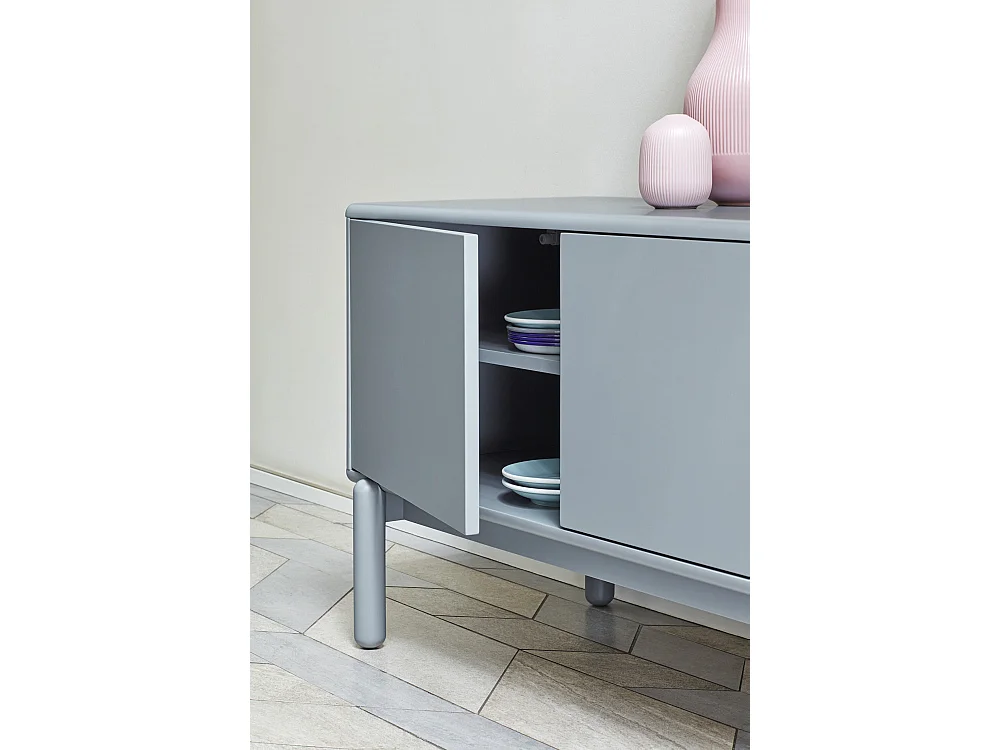 Perlgrauer TV-Schrank 180x40 cm