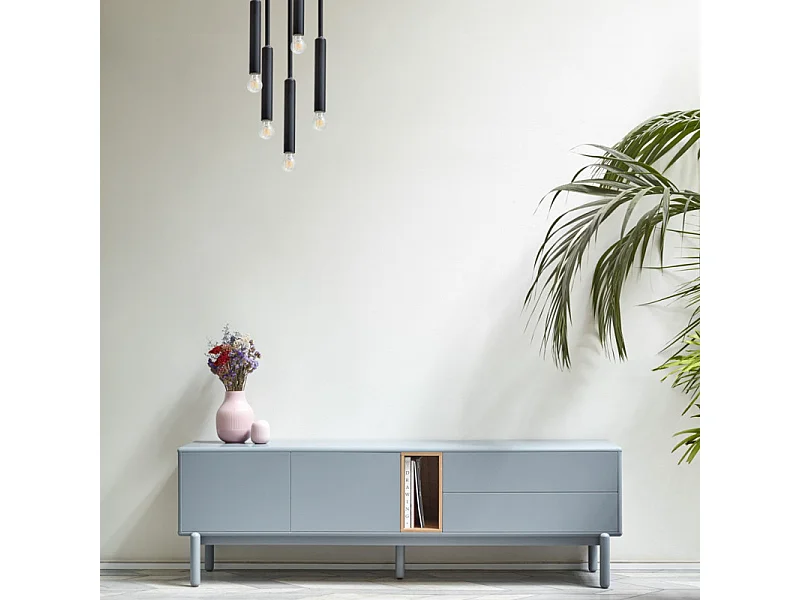 Perlgrauer TV-Schrank 180x40 cm