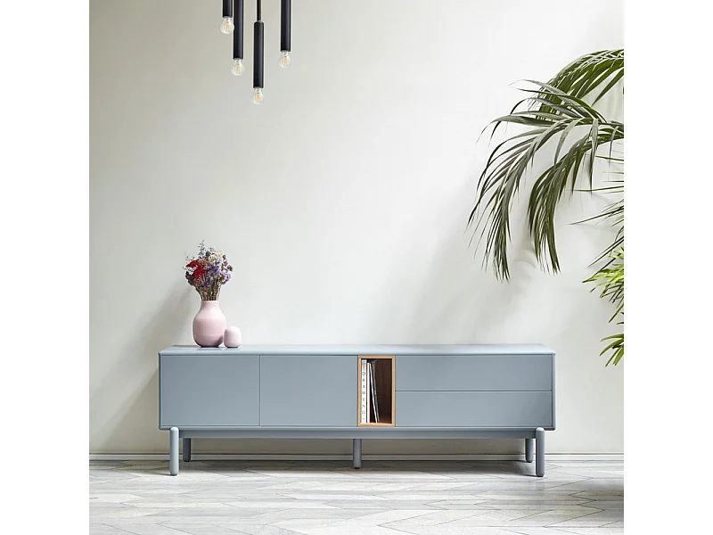 Móvel de TV cinza pérola 180x40 cm