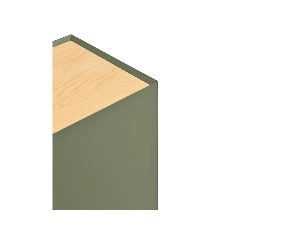 Arista - Meuble TV en bois 1 porte 2 tiroirs L180cm - Vert amande