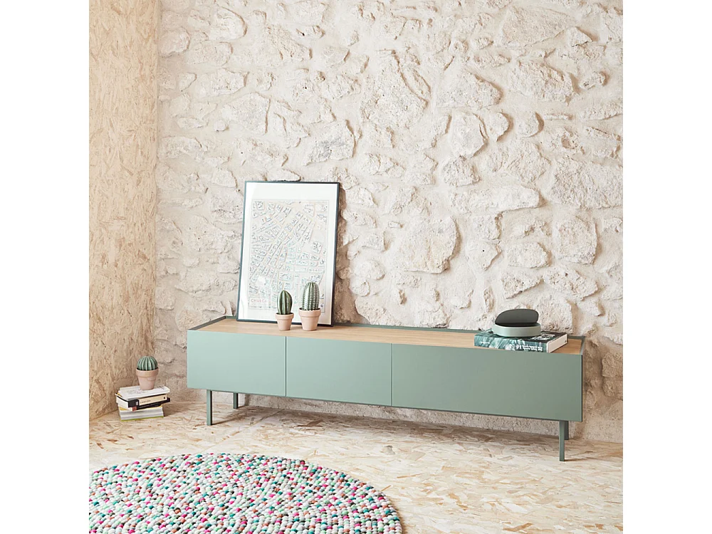 Meubel TV 2 gangen met verticale vouwdeuren 180x40 cm