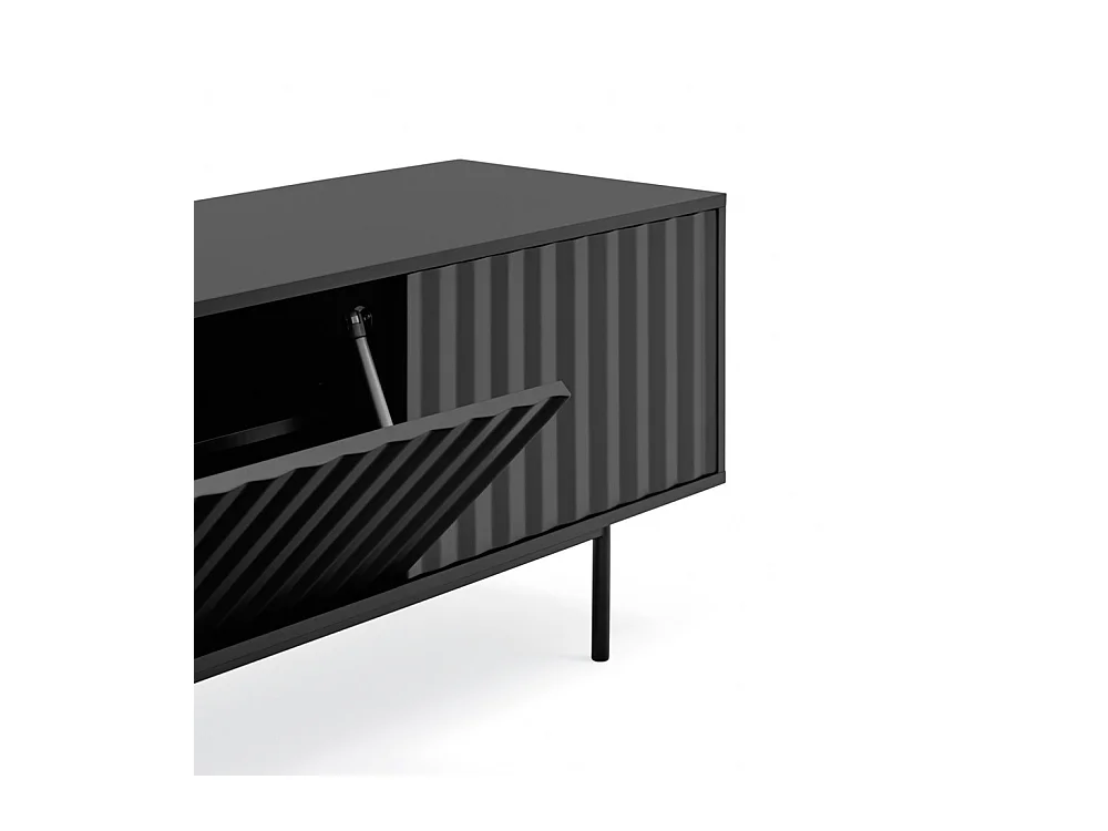 Sierra - Meuble TV en bois 3 portes L180cm - Noir