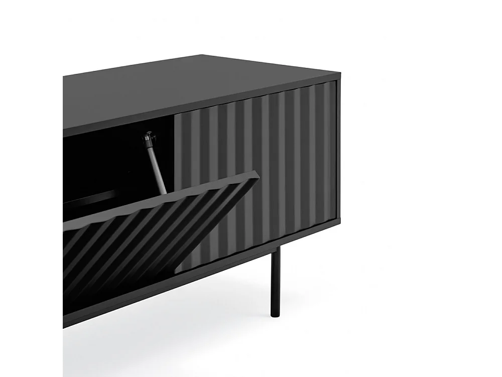 Sierra - Meuble TV en bois 3 portes L180cm - Noir