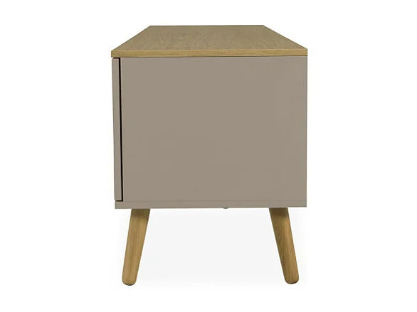 Dot - Meuble TV en bois 2 portes 2 tiroirs L192cm - Couleur - Taupe