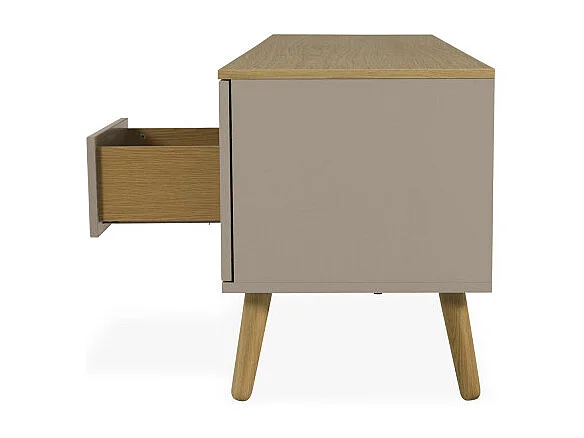 Dot - Meuble TV en bois 2 portes 2 tiroirs L192cm - Couleur - Taupe
