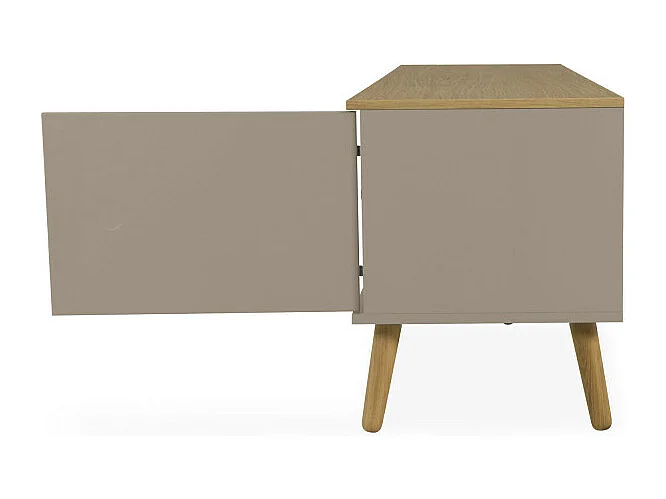 Dot - Meuble TV en bois 2 portes 2 tiroirs L192cm - Couleur - Taupe