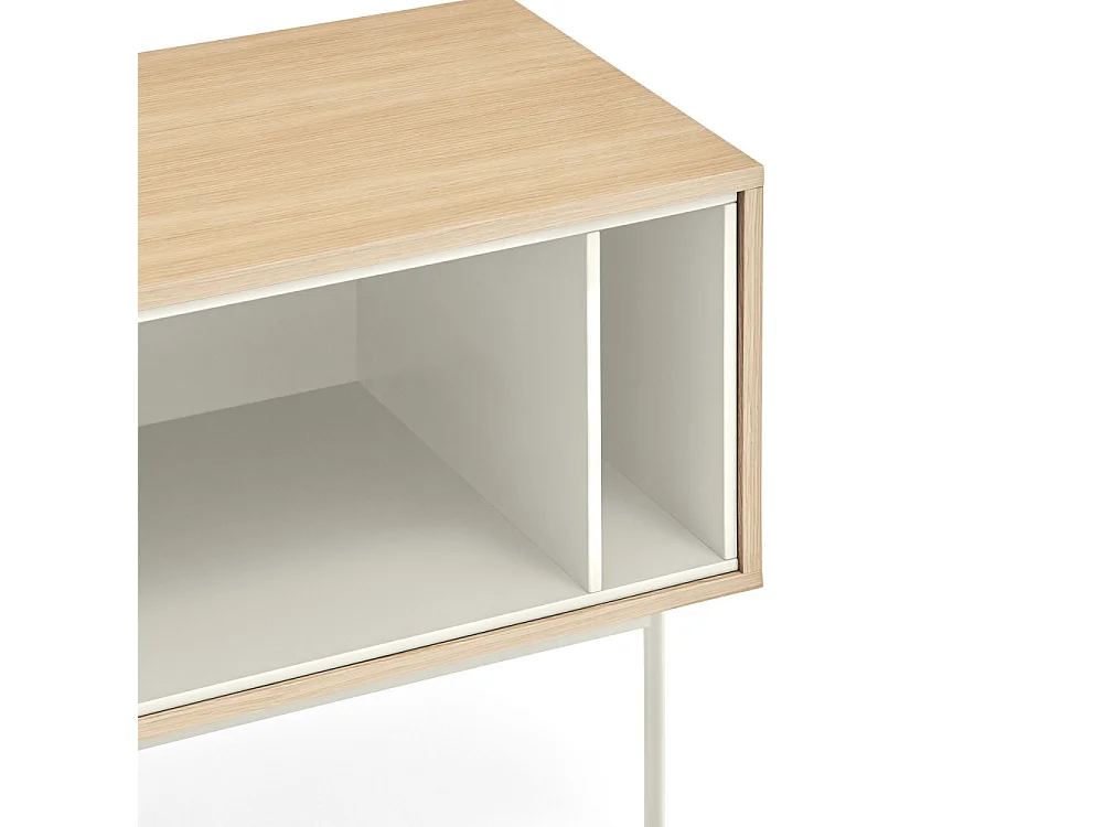 Yoko - Meuble tv 1 porte 2 tiroirs en bois L180cm : Couleur - Blanc