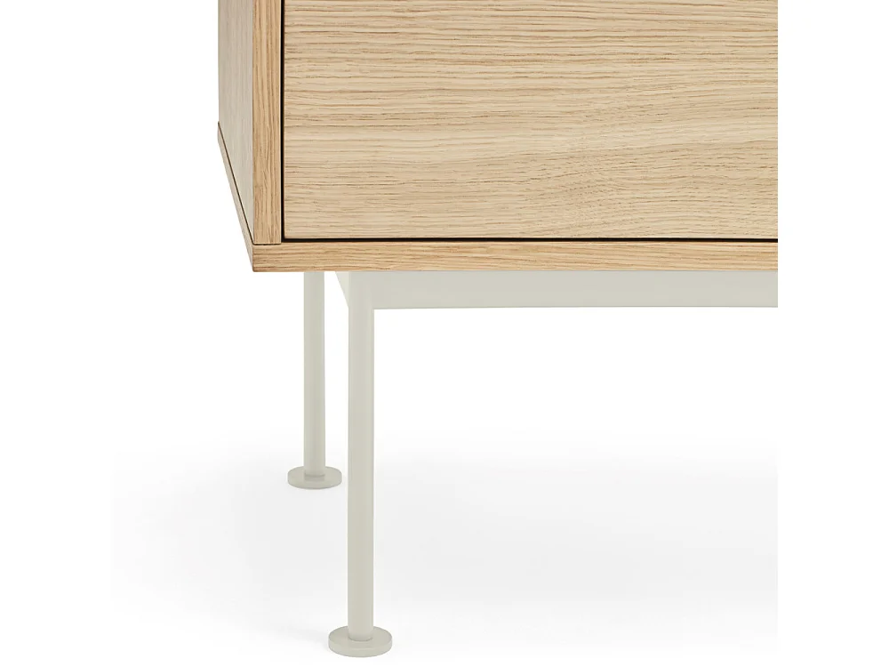 Yoko - Meuble tv 1 porte 2 tiroirs en bois L180cm : Couleur - Blanc