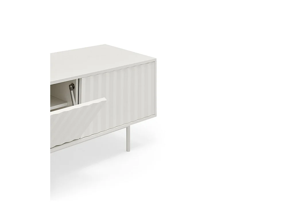 Sierra - Meuble TV en bois 3 portes L180cm - Blanc