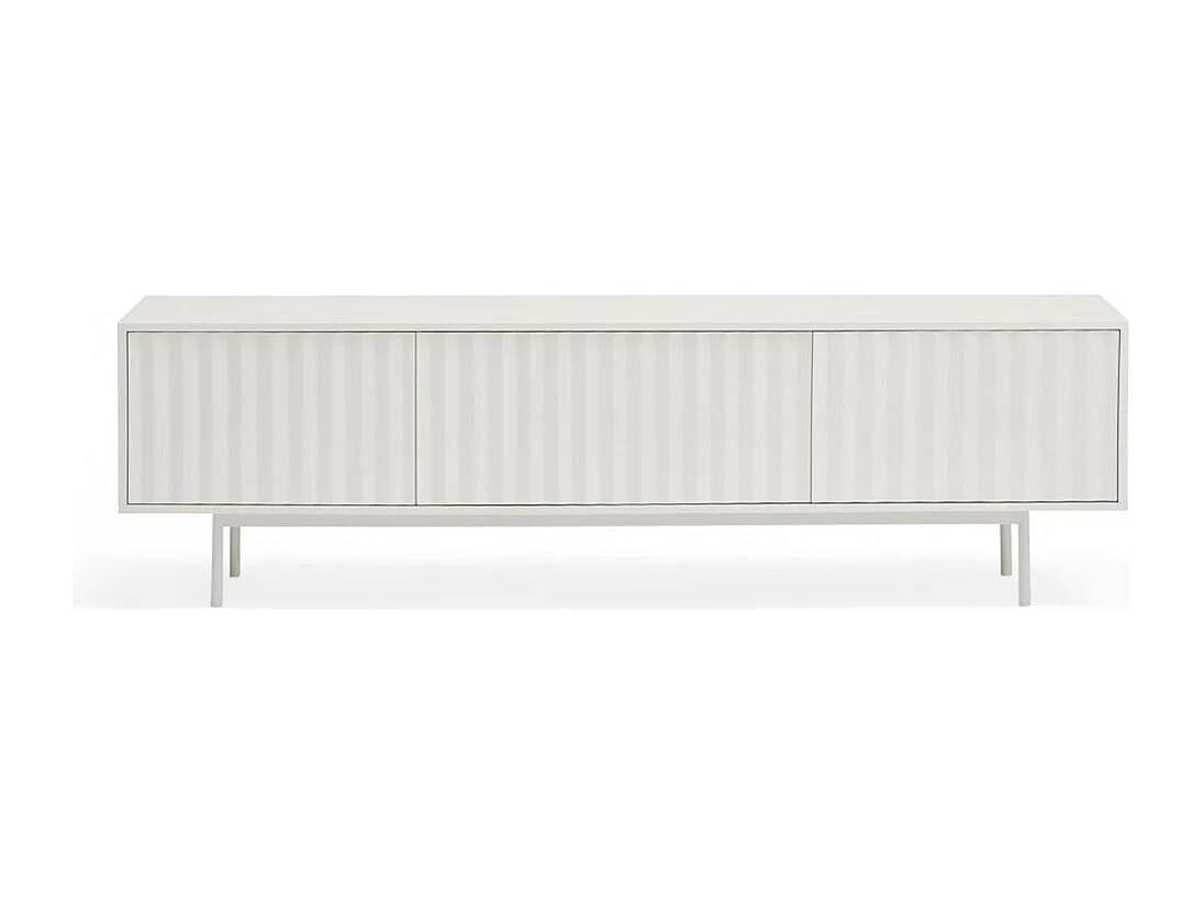 Sierra - Meuble TV en bois 3 portes L180cm - Blanc