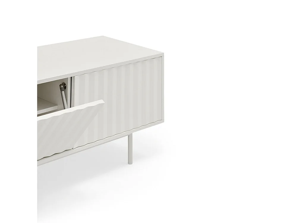 Sierra - Meuble TV en bois 3 portes L180cm - Blanc