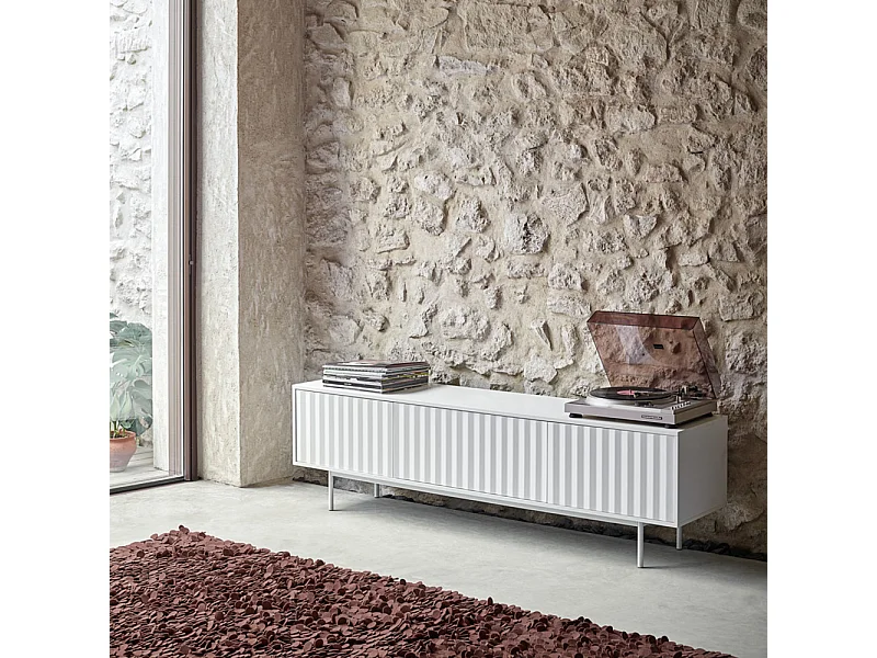 Meubel TV 2 deuren en een witte deur 180x40 cm