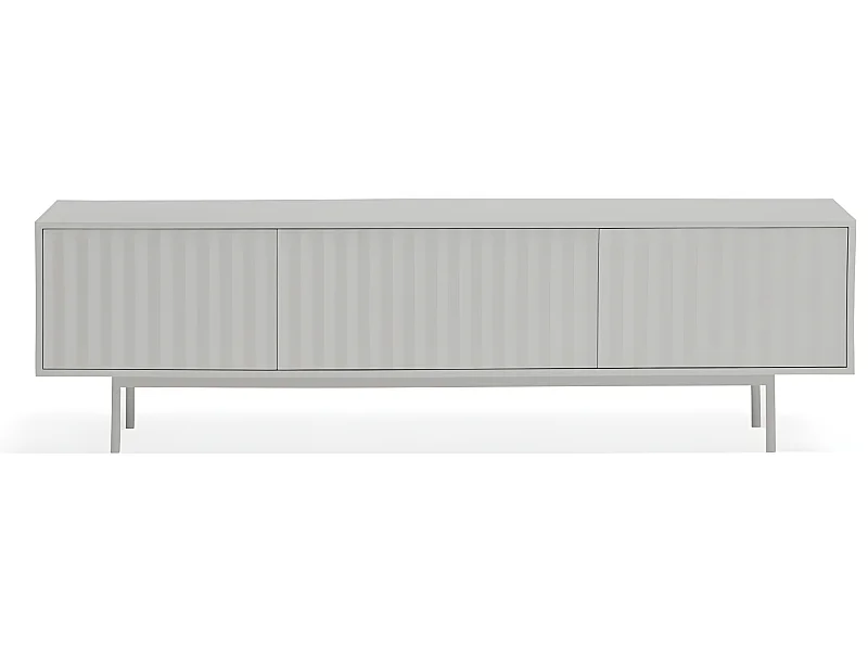 Sierra - Meuble TV en bois 3 portes L180cm - Gris clair