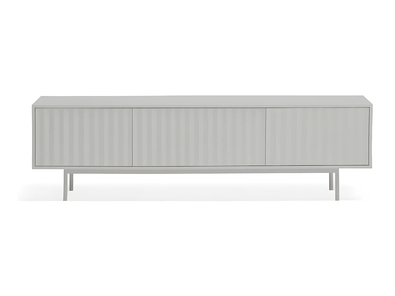 Sierra - Meuble TV en bois 3 portes L180cm - Gris clair