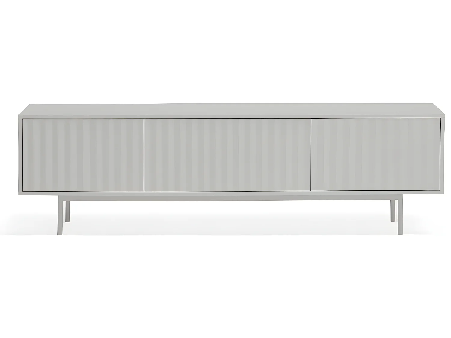 Sierra - Meuble TV en bois 3 portes L180cm - Gris clair