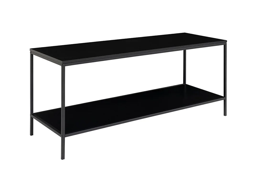 Gabinete de TV negro de 2 historias