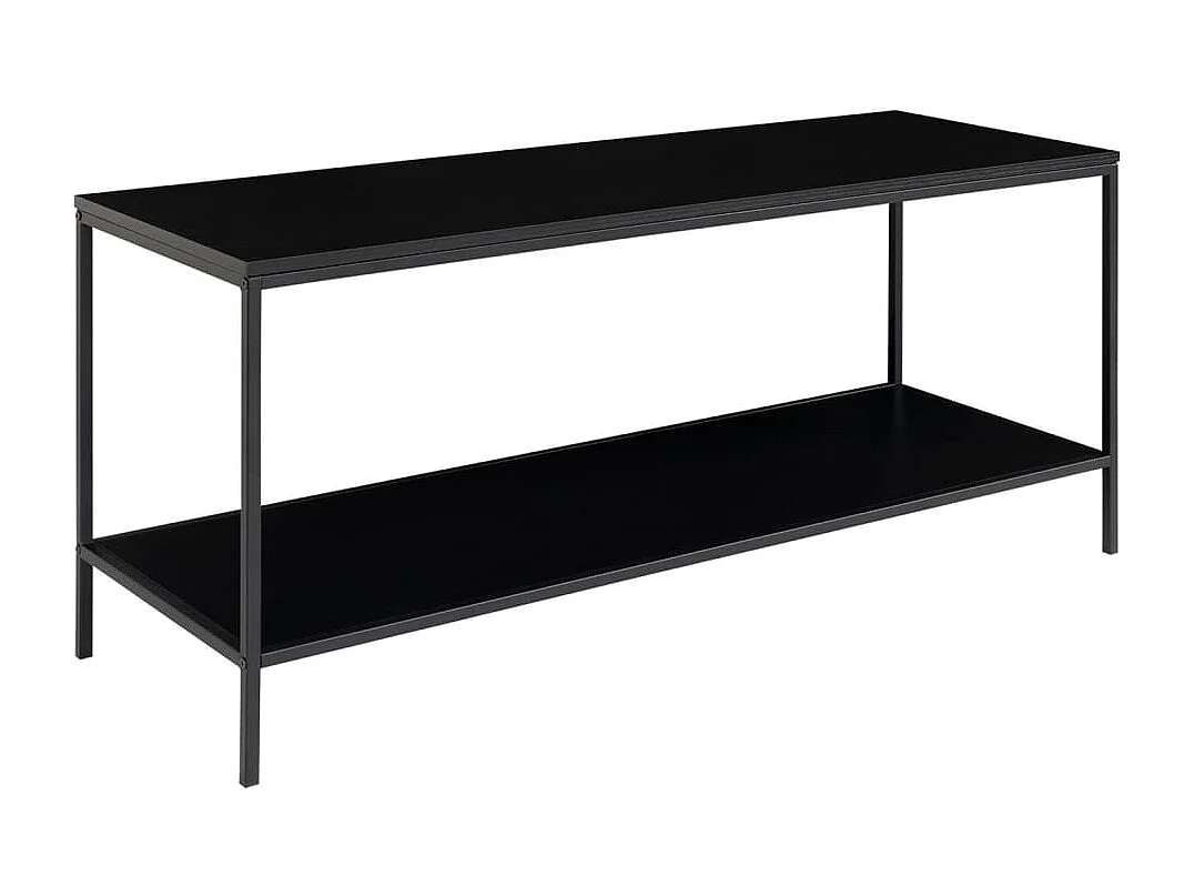 Vita TV-meubel met 2 planken, zwart.