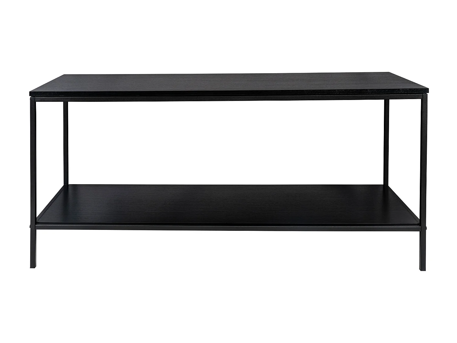 Vita Meuble TV avec 2 tablettes de rangement, noir.