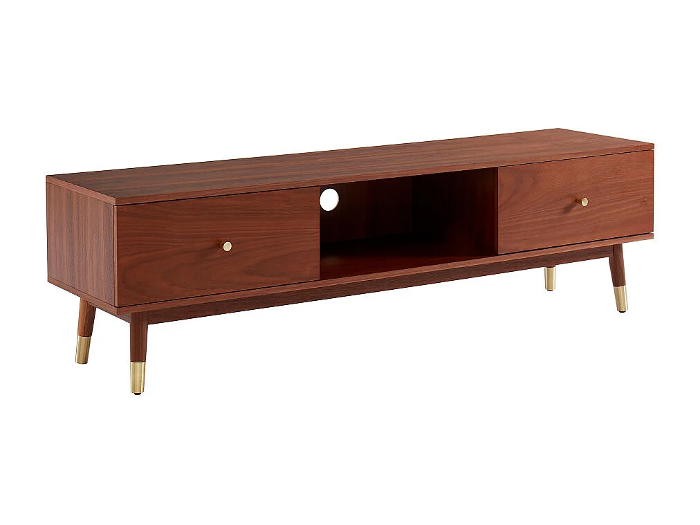 Grude - Meuble TV vintage en bois - Bois foncé