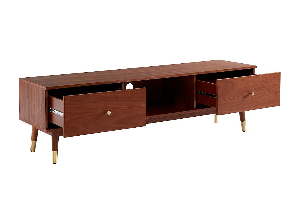 Grude - Meuble TV vintage en bois - Bois foncé