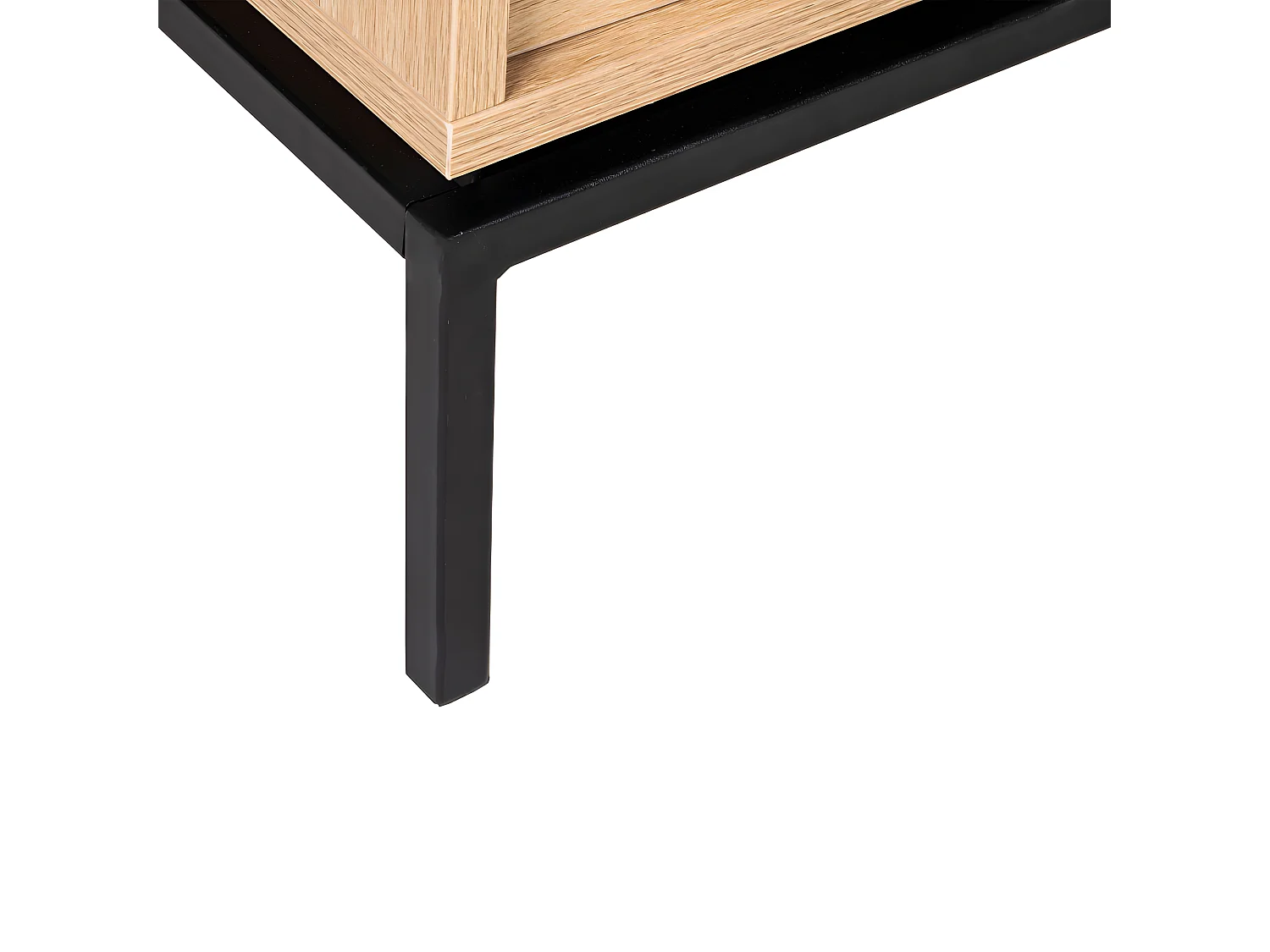 Krokom - Meuble TV 2 portes en bois et métal L150cm - Bois clair